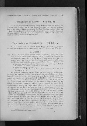 Versammlung zu Braunschweig. - 1384 Febr. 5.