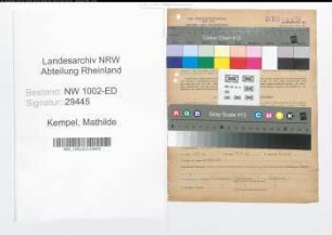 Entnazifizierung Mathilde Kempel, geb. 11.11.1908 (Lehrerin)