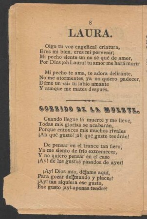 Corrido de la muerte.