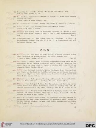 Zinn (Nr. 198-277)