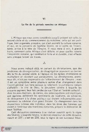 VI. La fin la période romaine en Afrique