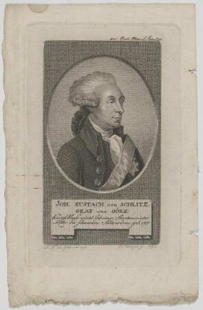 Bildnis des Joh. Eustach von Schlitz