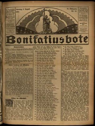 Ausgabe vom Sonntag, den 03. August 1924.