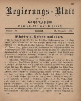 Nr. 30 : 19. Dezember 1876