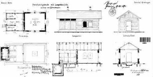 Geislingen (Steige): Nebengebäude Lampistenstube Grundrisse,Schnitte,Ansichten,Fundament
