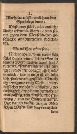 II. Was haben wir fürnemlich aus dem Symbolo zu lernen?