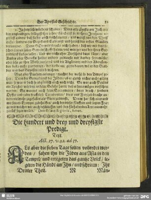 Die hundert und drey und dreysigste Predigt