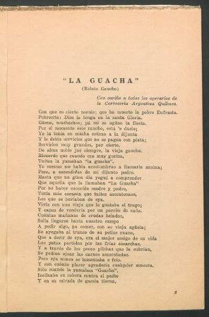 "La gaucha" : (Relato gaucho)