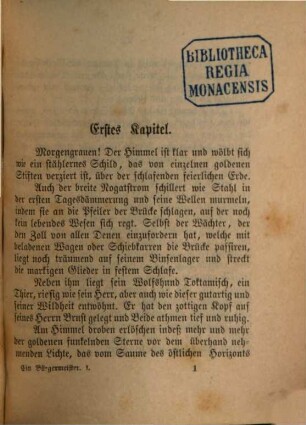 Ein Bürgermeister : geschichtlicher Roman. 1