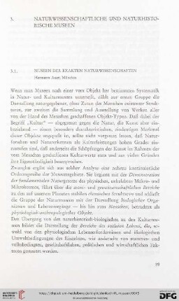 3.1. Museen der exakten Naturwissenschaften