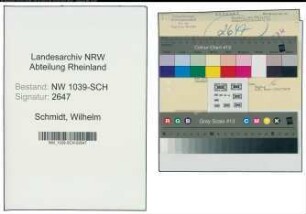 Entnazifizierung Wilhelm Schmidt , geb. 00.00.0000 (Steuerinspektor)