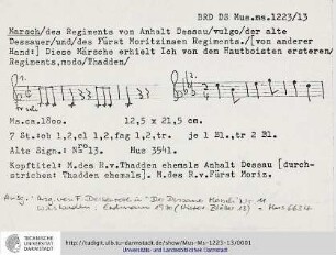 Zwei Märsche C-Dur/Es-Dur