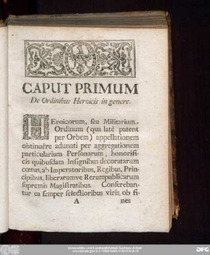 [Adnotationes Historicae De Origine, Antiquitate, Excellentia Heroici ...]