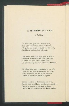 A mi madre en su día : (Inédita)