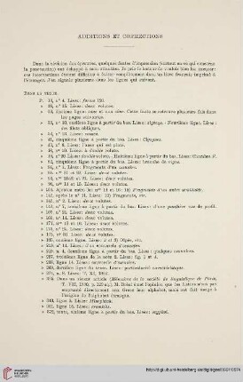 Additions et Corrections