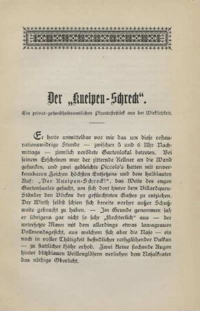 Der "Kneipen-Schreck"