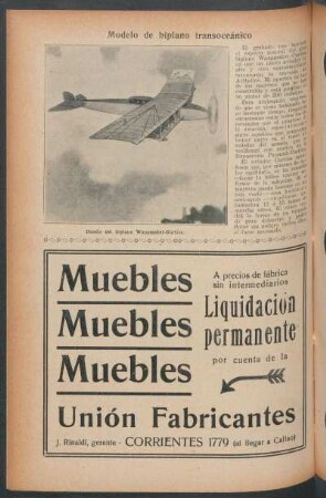 Modelo de bibplano transoceánico