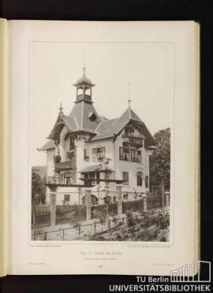 29. Villa im Dolder bei Zürich. Architekt: Jul. Kunkler, daselbst. Villa near Zürich. Villa près de Zürich.