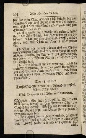 274-285, Das 18. - 19. Gebet
