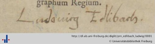 [Provenienz]: Edlibach, Ludwig