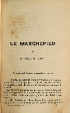 Le marchepied ou la Comtesse de Brennes, 1