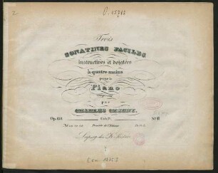 No. 2: Trois Sonatines Faciles instructives et doigtées