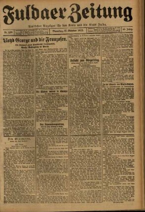 Ausgabe vom Dienstag, den 17. Oktober 1922.