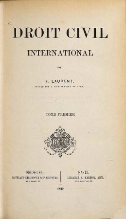 Droit civil international, 1