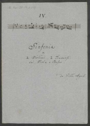 Sinfonien; orch; A-Dur; SheA A:551533