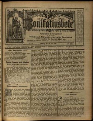 Erste Ausgabe vom Sonntag, den 13. Juli 1913.