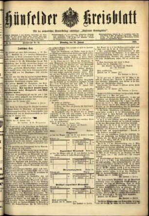 Ausgabe vom Dienstag, den 26. Januar 1915.