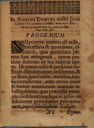 Disp. iur. de nuptiis