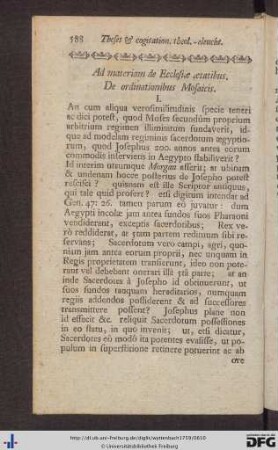 Ad materiam de Ecclesiae aetatibus.