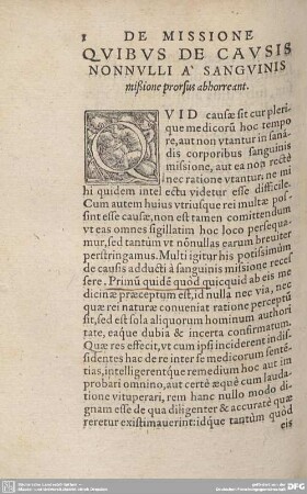 DE MISSIONE QUIBUS DE CAUSIS NONNULLI A' SANGUINIS...