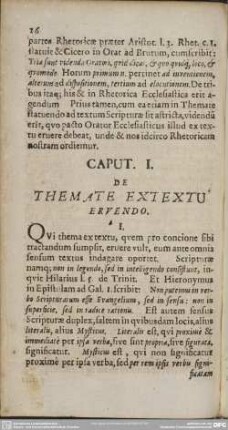 Caput I. De Themate Extextu Eruendo