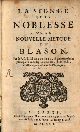 La science de la noblesse