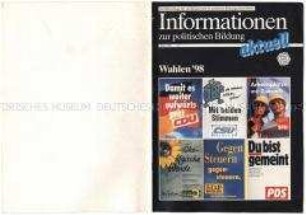 Heft aus der Schriftenreihe "Informationen zur politischen Bildung" zu den Wahlen in der Bundesrepublik 1998