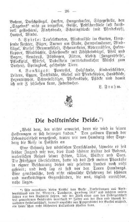 Die holsteinische Heide.