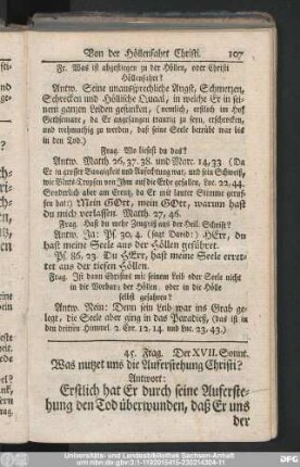 45. Frag. Was nutzet uns die Auferstehung Christi?