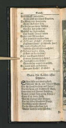 Sara die Leibs-Gesegnete.
