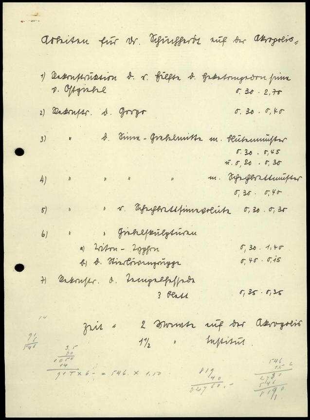 Arbeiten für W. Schuchhardt | Digitalisierung: Deutsches Archäologisches Institut, Athen, Archiv