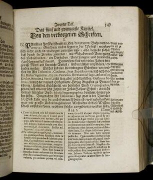 Das fünf und zwantzigste Kapitel. Von den verborgenen Schriften.