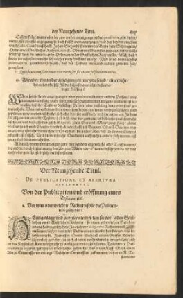 Der Neunzehende Titul.