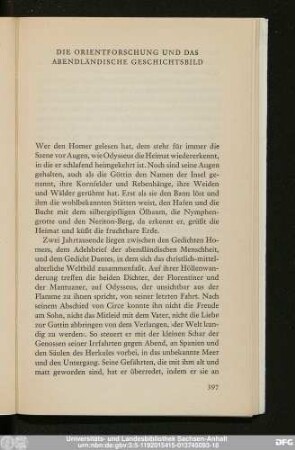 Die Orientforschung Und Das Abendländische Geschichtsbild