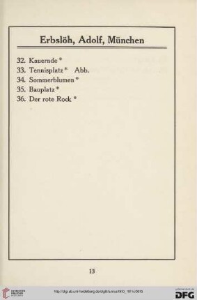 Erbslöh, Adolf, München (Nr.32-36)