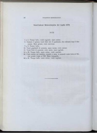 Osservazioni Meteorologiche del Luglio 1879.
