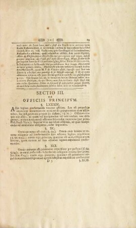 Sectio III. De Officiis Principvm
