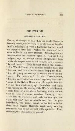 Chapter VII. Organic Filaments