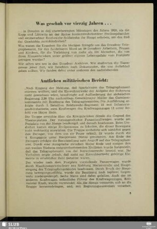 Was geschah vor vierzig Jahren...