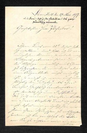 Brief von Kerz